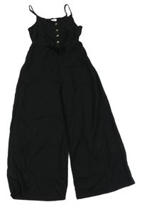 Čierny culottes overal s gombíky H&M