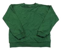 Nové - Tmavozelená rebrovaná mikina