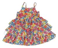 Biele vrstvené kvetované šaty Shein