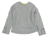 Sivé melírované crop tričko so vzorom Nutmeg