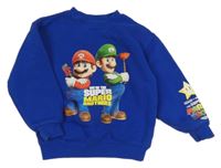 Kobaltově modrá mikina s Máriem H&M