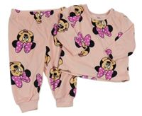 Broskvové plyšové pyžamo s Minnií Primark