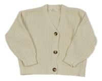 Smotanový vzorovaný prepínaci crop sveter H&M