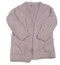 Lila chlupatý svetrový cardigan Tu