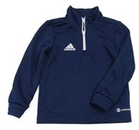 Tmavomodrá funkční sportovní mikina Adidas