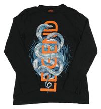 Černé triko s hady F&F