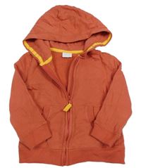 Tehlová prepínaci mikina s kapucňou F&F