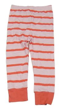 Světlerůžovo-jahodové pruhované pyžamové kalhoty St. Bernard