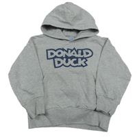 Sivá melírovaná mikina s Donaldem a vreckom a kapucňou Disney