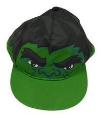 Čierno-zelená plátenná šiltovka s HULKEM H&M