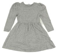 Sivé melírované úpletové šaty s kamienkami a pecičkami Matalan