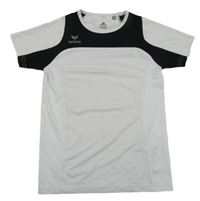 Bielo-čierne funkčné športové tričko s logom erima