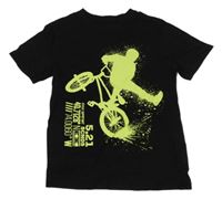 Čierne tričko s bicyklom H&M