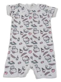 Bílý letní overal s Hello Kitty 
