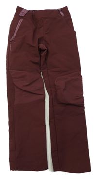 Mahagonové šusťákové outdoorové kalhoty Quechua