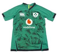Zeleno-černé vzorovaný sportovní dres - IRFU Canterbury