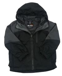 Sivo-čierna šušťáková jarná funkčná bunda s kapucňou Peter Storm