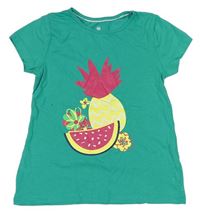 Tyrkysové tričko s ovociem Lupilu