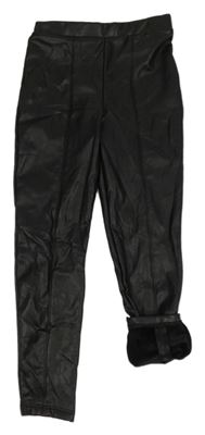 Černé koženkové legíny Matalan