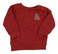 Tmavočervená mikina s písmenem Primark