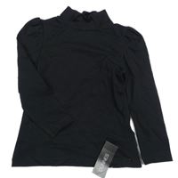 Nové - Černé triko se stojáčkem Dunnes