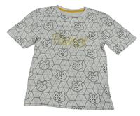 Bílé vzorované tričko s Pudseym George