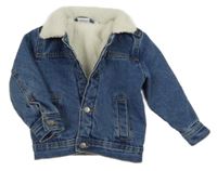 Modrá riflová zateplená bunda - Superman