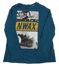 Petrolejové triko se skateboardistou C&A