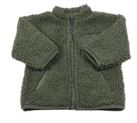 Khaki huňatá podšitá prepínaci mikina M&S
