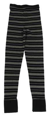 Tmavošedo-černé pruhované spodní kalhoty C&A