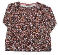 Starorůžovo-čierno-hnedé vzorované tričko Matalan