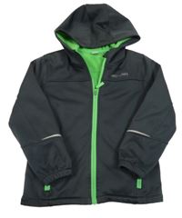 Antracitová softshellová funkční bunda s kapucí Crane