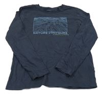 Tmavomodré tričko so vzorom Esmara