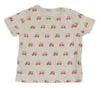 Biele tričko s autami