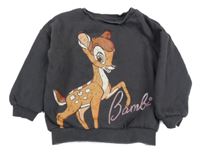 Tmavošedá mikina s Bambim Disney