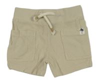 Béžové rebrované kraťasy s vreckami C&A