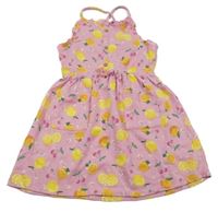 Ružové šaty s ovociem Dopodopo