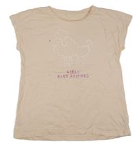 Meruňkové tričko s pudlem Tex