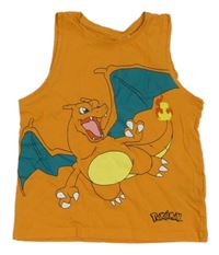 Oranžové tielko s Charizardem - Pokémon H&M