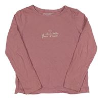 Starorůžové triko s nápisem Primark