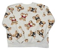 Krémová mikina s medveďmi H&M