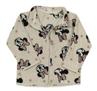 Béžová fleecová propínací mikina s Minnie H&M