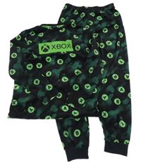 Černo-zelené vzorované plyšové pyžamo s X-box Primark