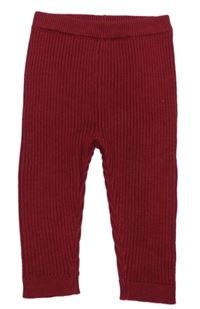 Vínové pletené legíny George