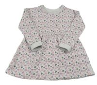 Sivé vzorované teplákové šaty so srdiečkami Lupilu