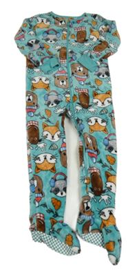 Zelenomodrý plyšový overal se zvířaty Dunnes Stores 