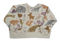 Biela mikina so zvířaty George