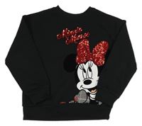 Černá mikina s Minnie a flitry George