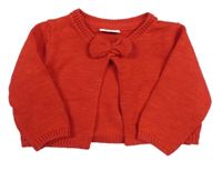 Červený prepínaci sveter s mašlou F&F