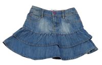 Modrá riflová sukně s volánky Charles Vögele